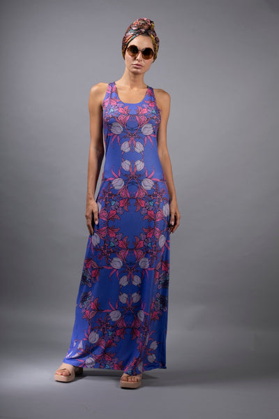 Crocus Purple Floral Maxi Dress