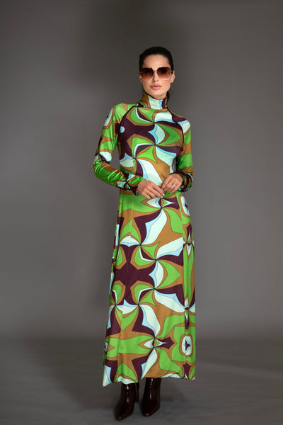 Long Sleeve Turtleneck Maxi Sweater Dress