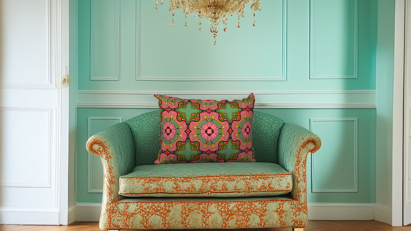 Dream State Floral Print Pillow