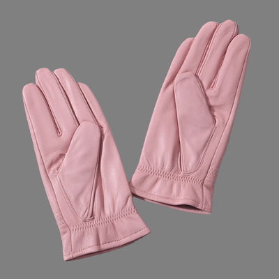 Luxury Light Pink Italian Leather Gloves