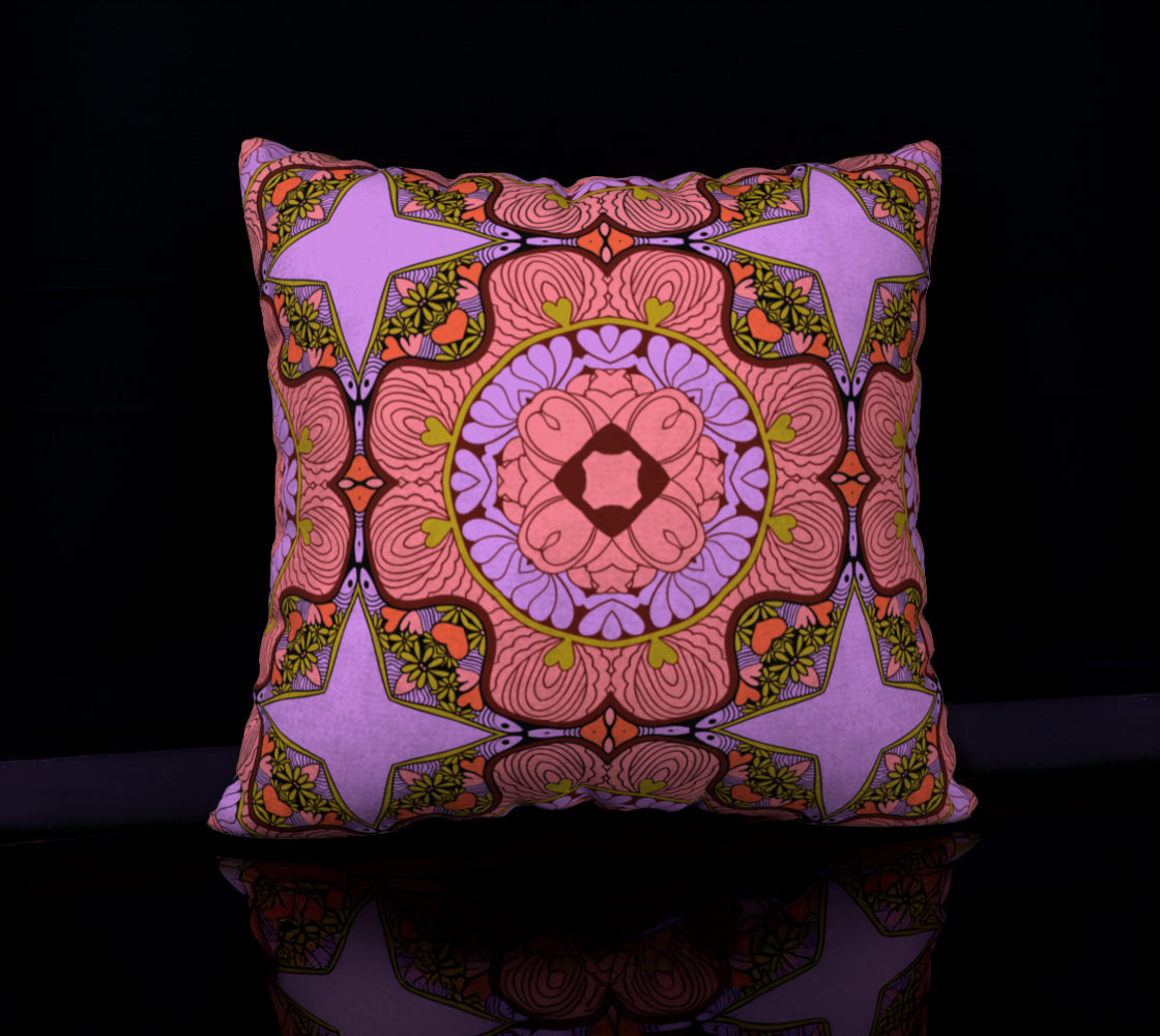 Pink Abstract Geo Cushion