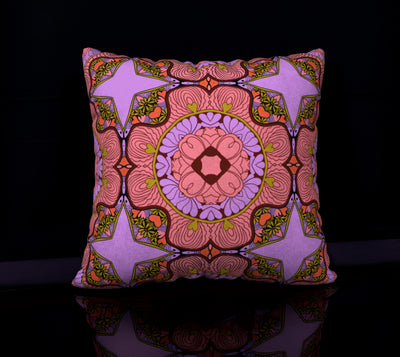 Pink Abstract Geo Cushion