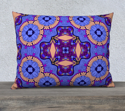 Hushed Amour Blue Floral Pillow