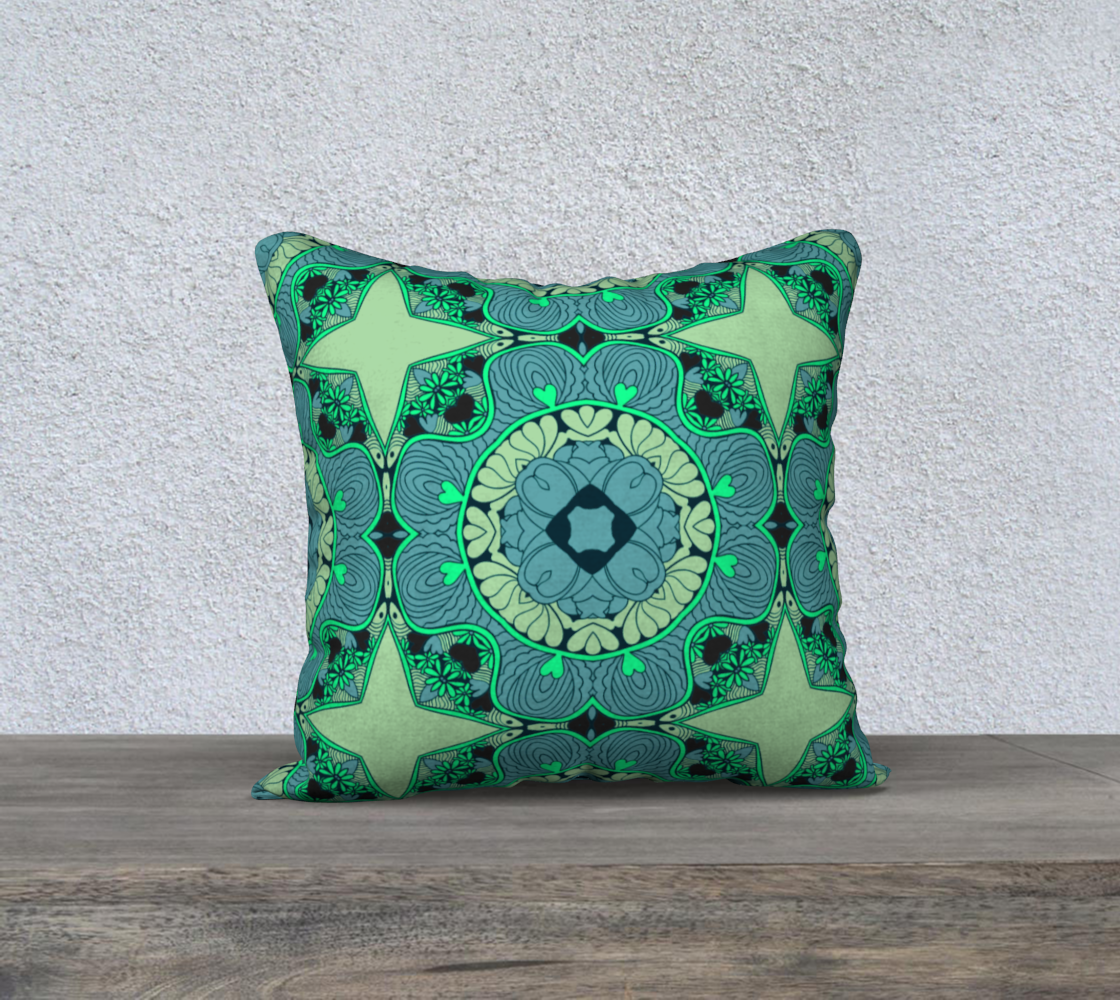 Eclectic Blue Patterned Cushion