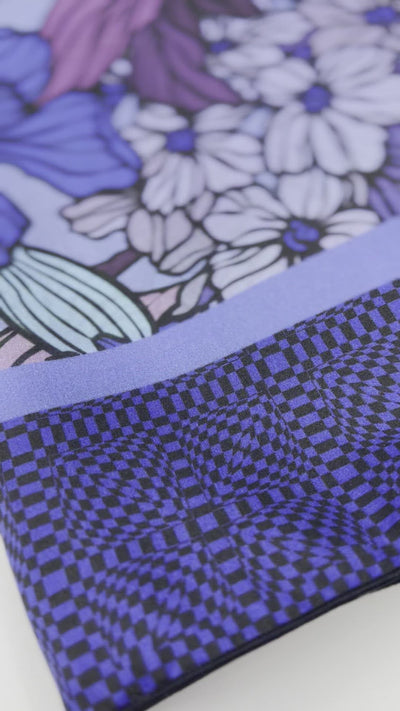 Blue garden Silk Scarf