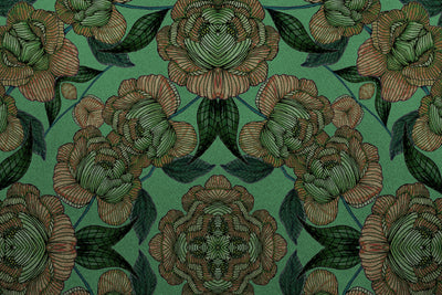 Forest Green Velvet Curtains - Pair (2)