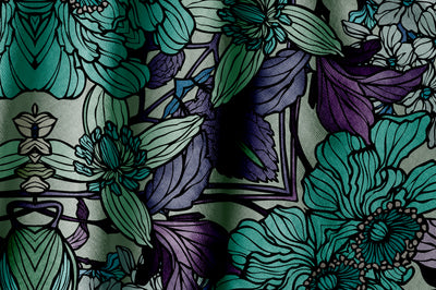 Teal Forest Blue Velvet Curtains - Pair (2)