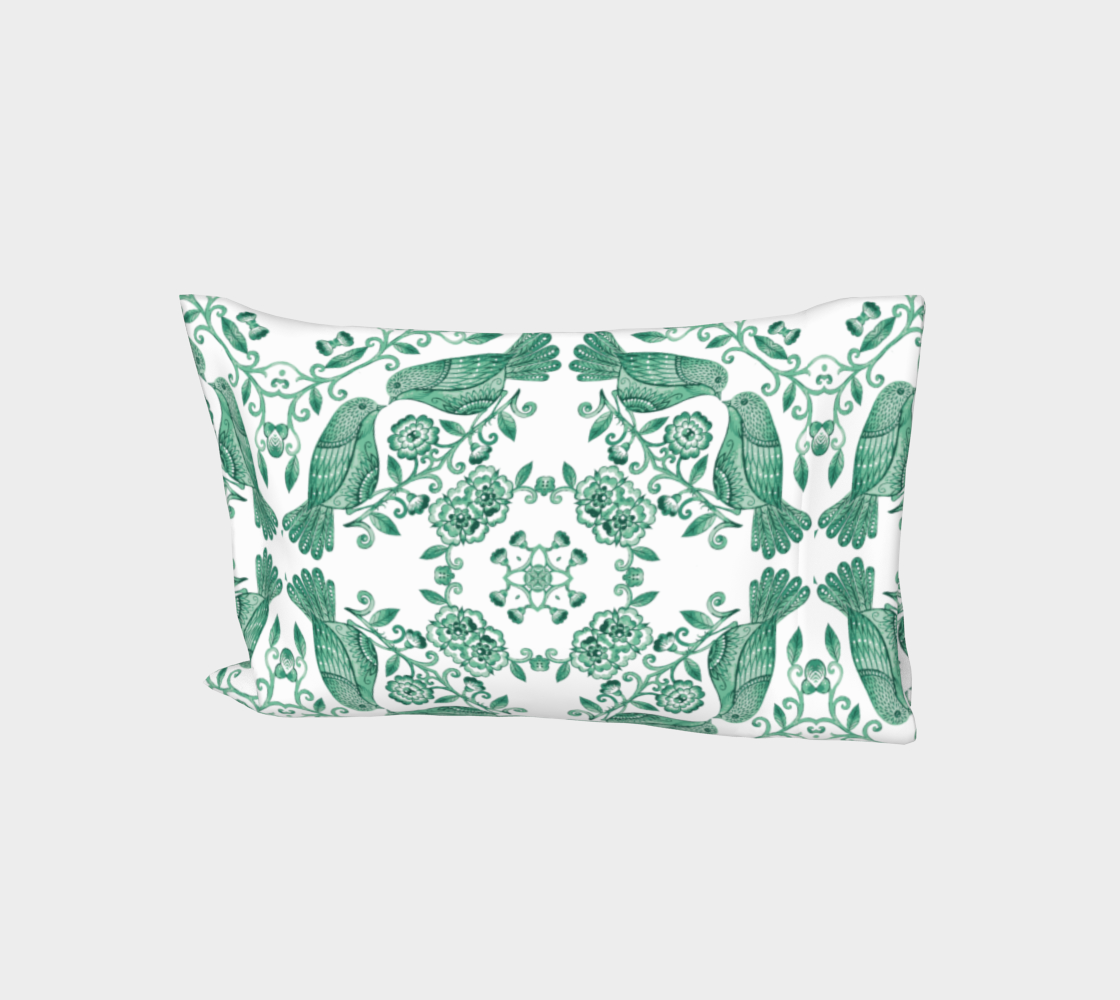 Green Bids Bed Pillow Sleeve