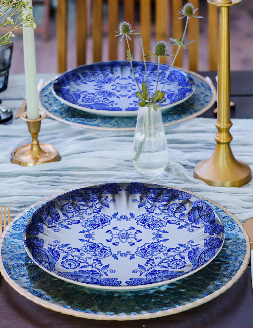 Persian Blue Birds Dinner Plate