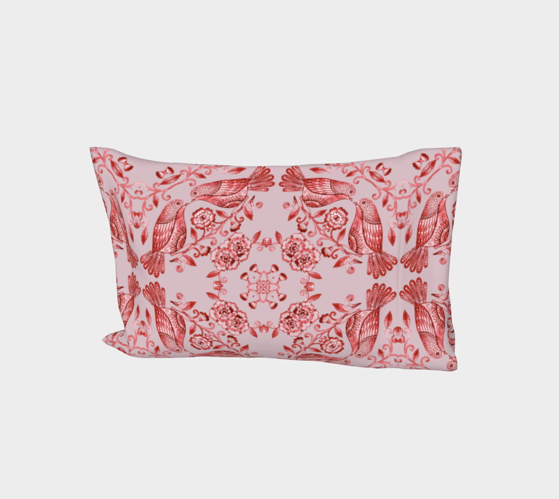 Red Birds Bed Pillow Sleeve