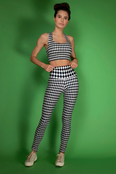 Queen Black & White sports bra