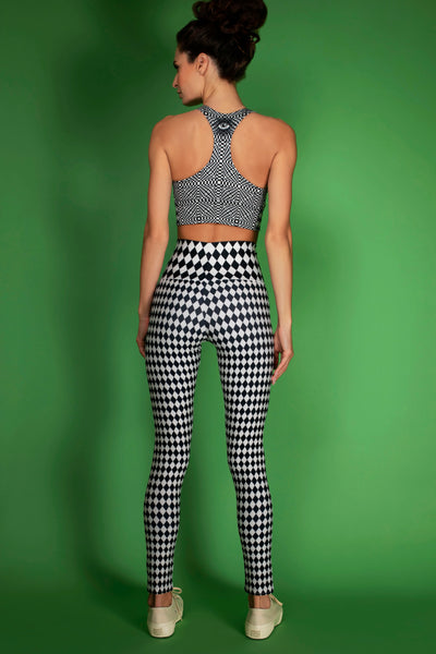 Queen Black & White sports bra