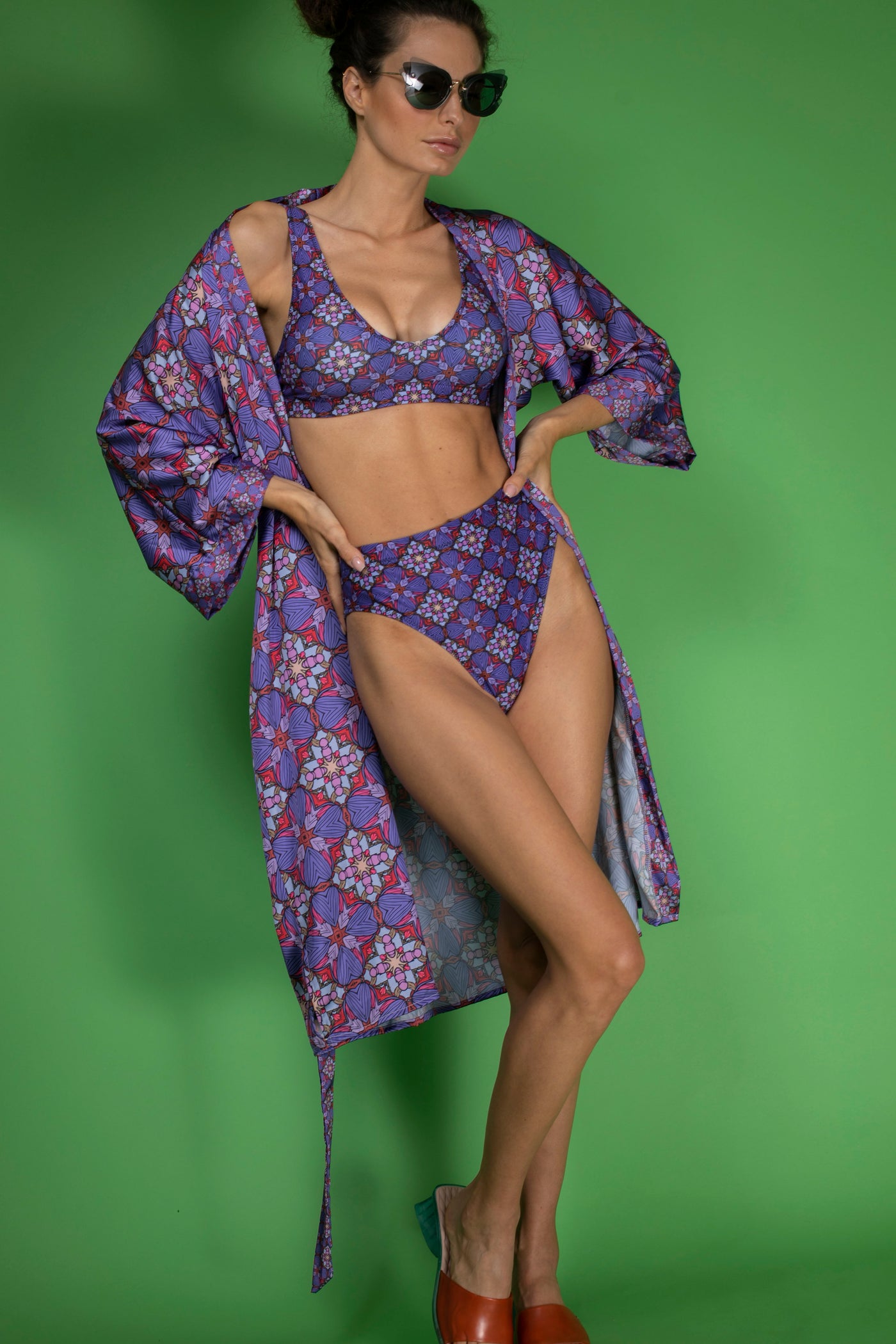 VIOLET italianate Purple high-waisted bikini