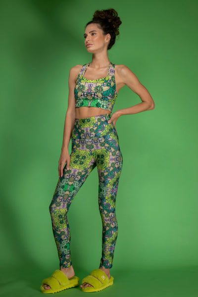 green garden leggings