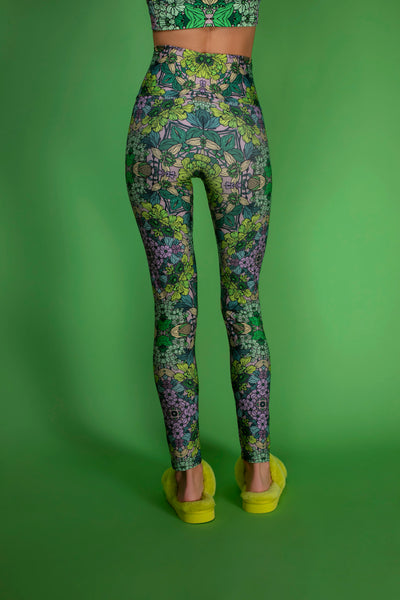 green garden leggings