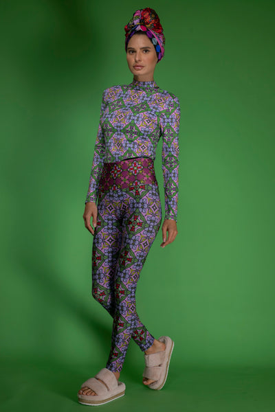 Deco Purple leggings