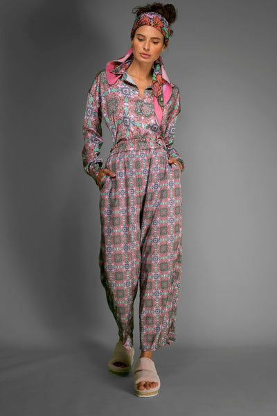 Mystic light pink Satin Shirt