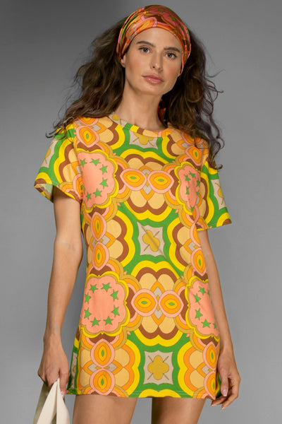60s Pastel Long T-Shirt Dress