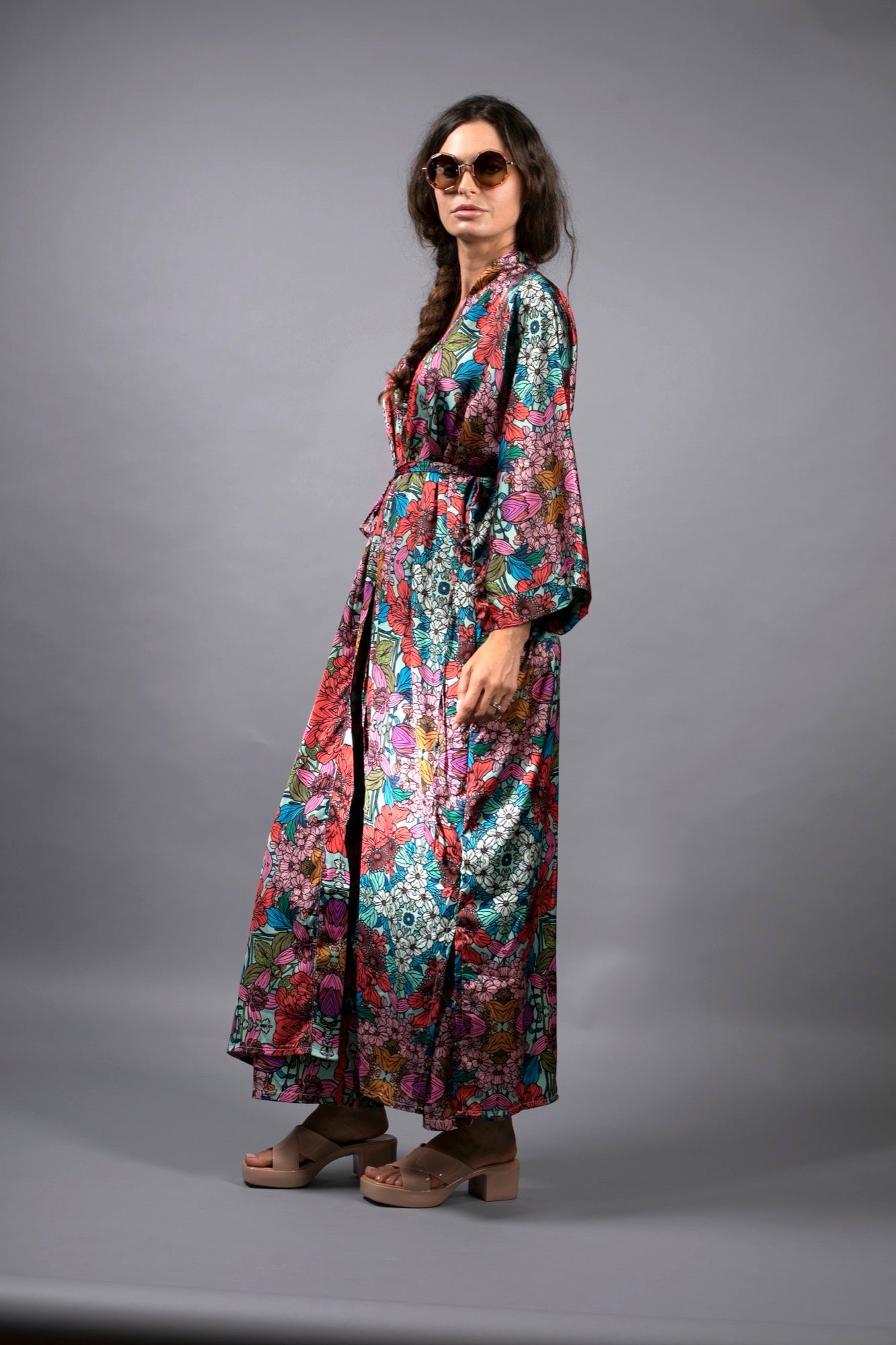 TERRACOTTA GARDEN KIMONO-RED