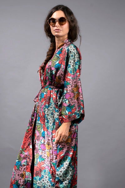 TERRACOTTA GARDEN KIMONO-RED