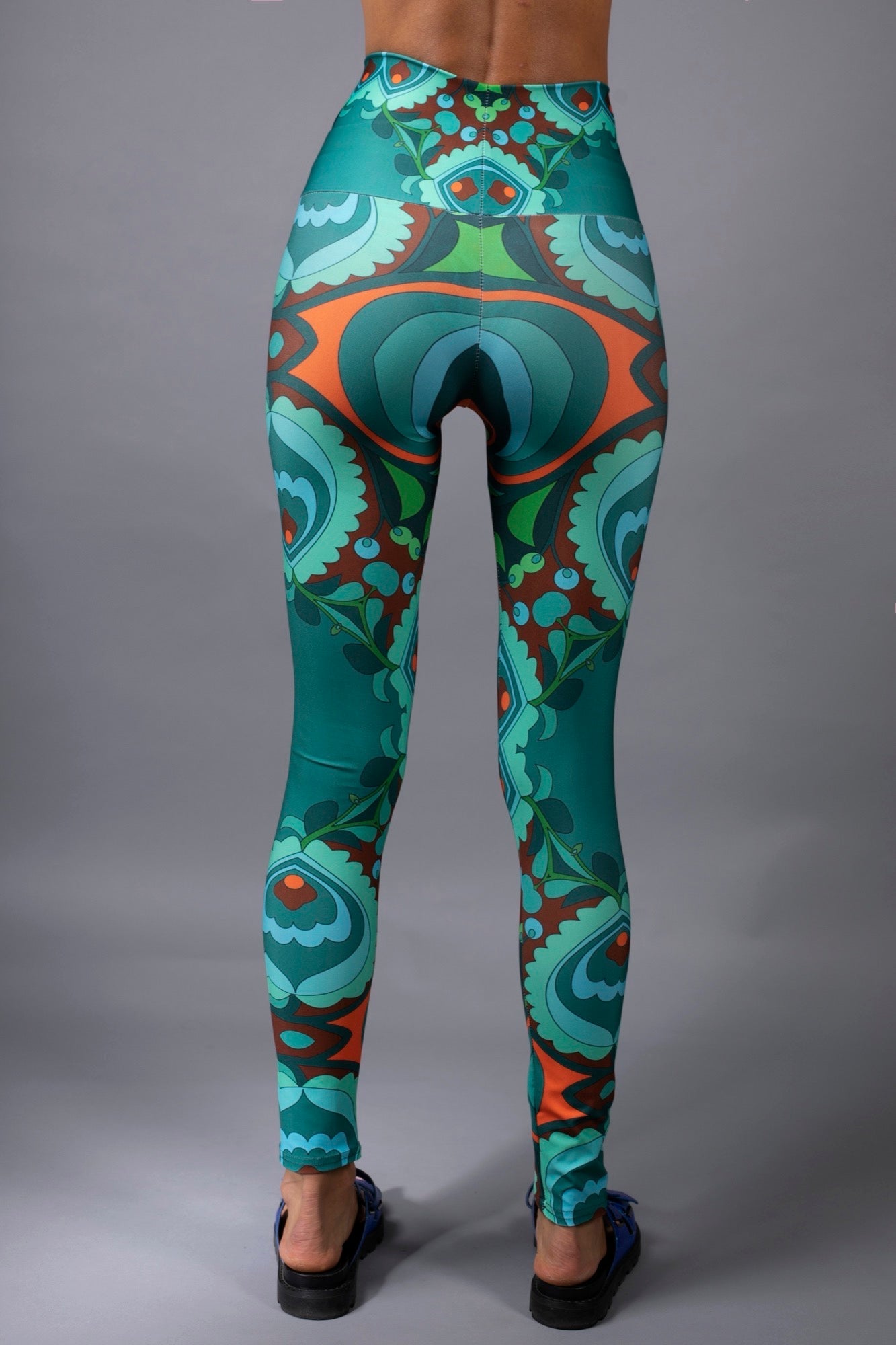 PSYCHEDELIC TEAL ORANGE LEGGINGS