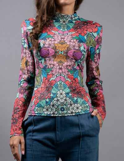 TERRACOTTA FLORAL LONG SLEEVE