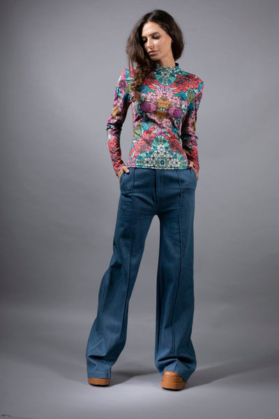 TERRACOTTA FLORAL LONG SLEEVE