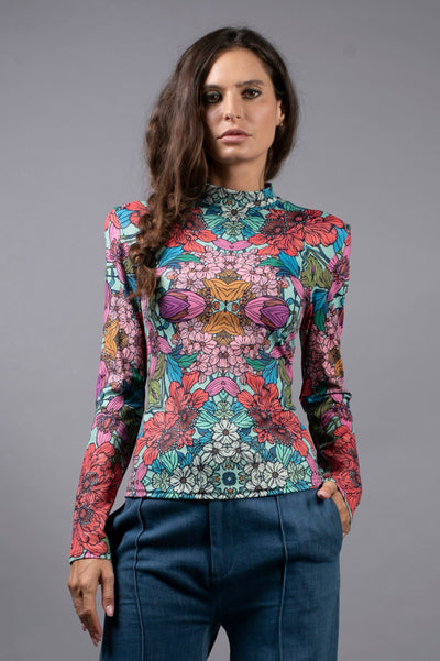TERRACOTTA FLORAL LONG SLEEVE