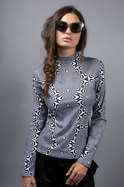 PSYCHEDELIA BLACK & WHITE TOP