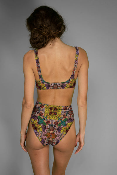 Golden Garden high-waisted bikini