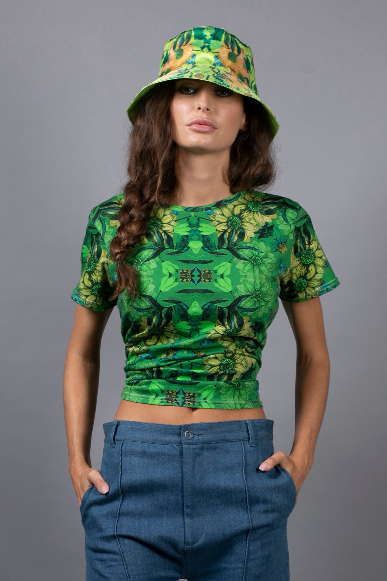 Emerald green Floral T-shirt