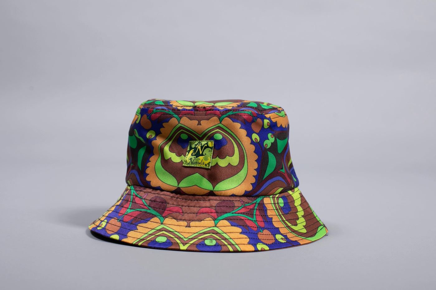 Psychedelic BROWN/ BLUE BUCKET HAT