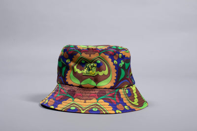 Psychedelic BROWN/ BLUE BUCKET HAT