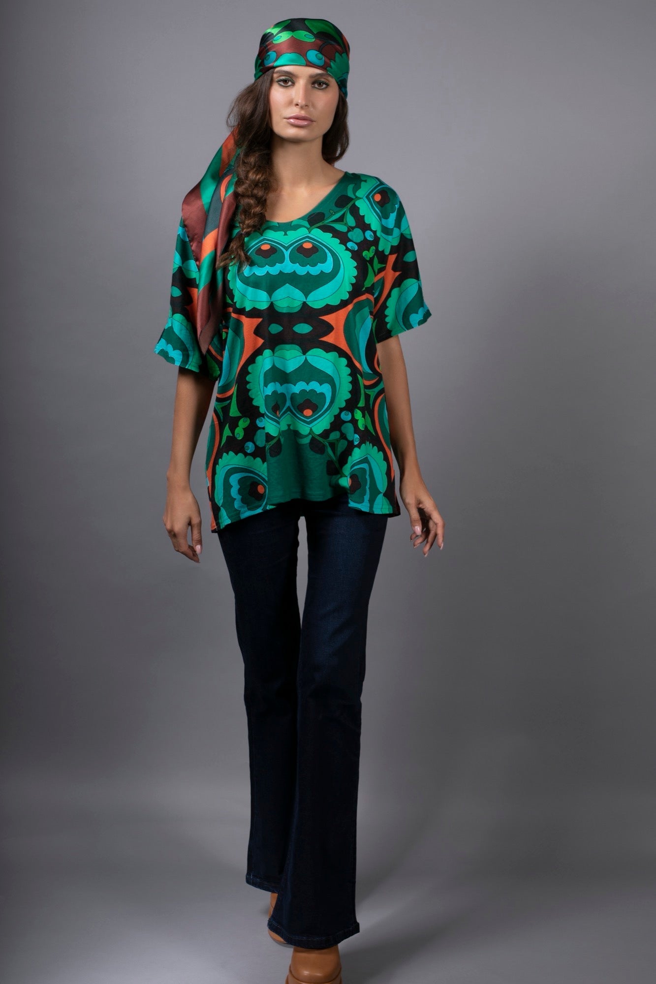 PSILOCYBIN BROWN/ BLUE-TUNIC