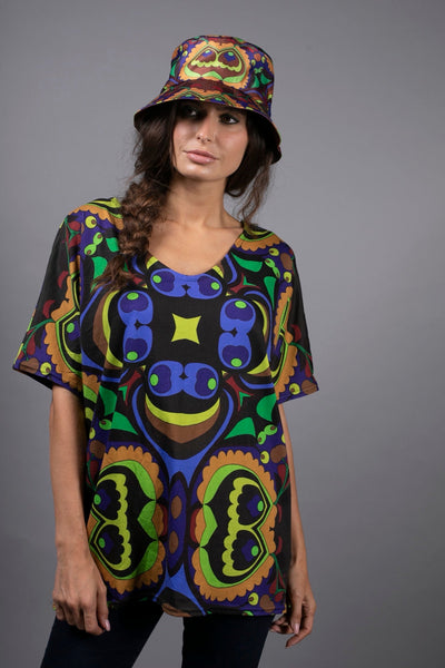 PSILOCYBIN BROWN/ BLUE TUNIC