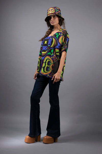 PSILOCYBIN BROWN/ BLUE TUNIC