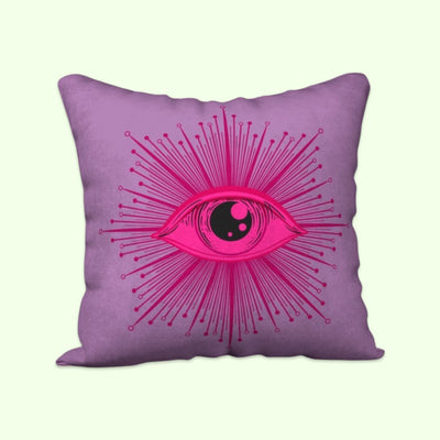 Lilac Eye Velvet Cushion