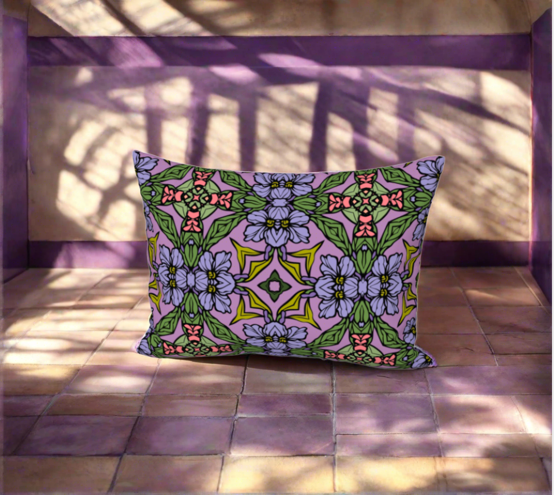 Deco Purple bed Pillow