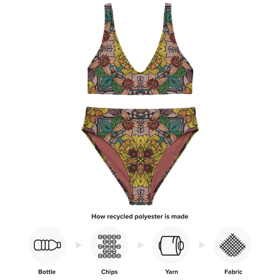 Golden Garden high-waisted bikini - Wholesale