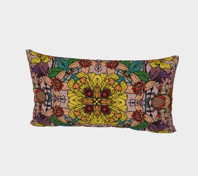 Golden floral Bed Pillow Sham
