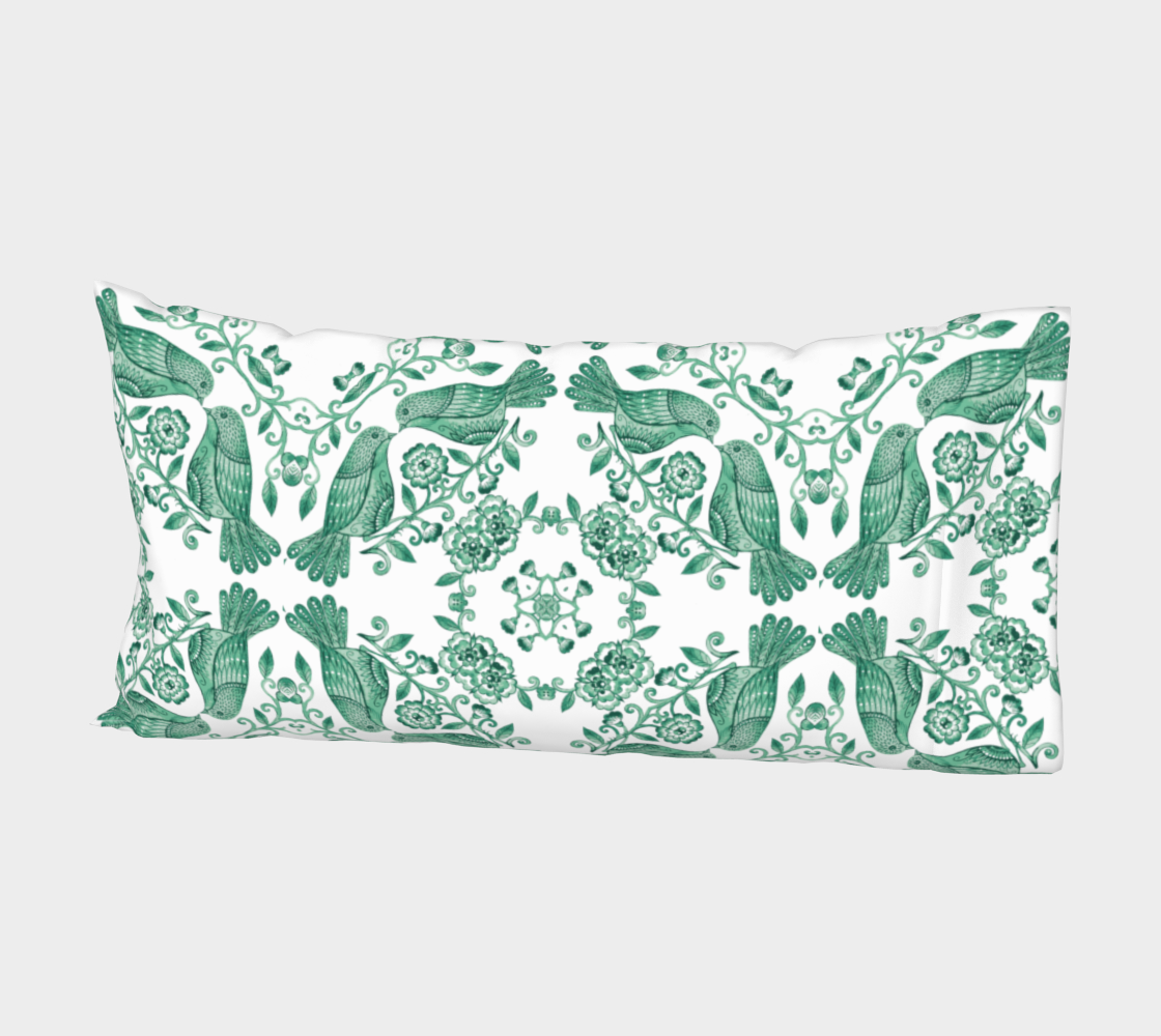 Green Bids Bed Pillow Sleeve